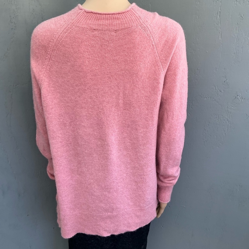 J. Crew Marino Wool And Alpaca Blend Soft Pink Women’s Crew Neck Sweater Size - Picture 3 of 7